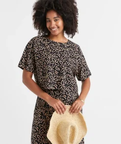 THE EUROPEAN LINEN BLEND PRINTED TEE