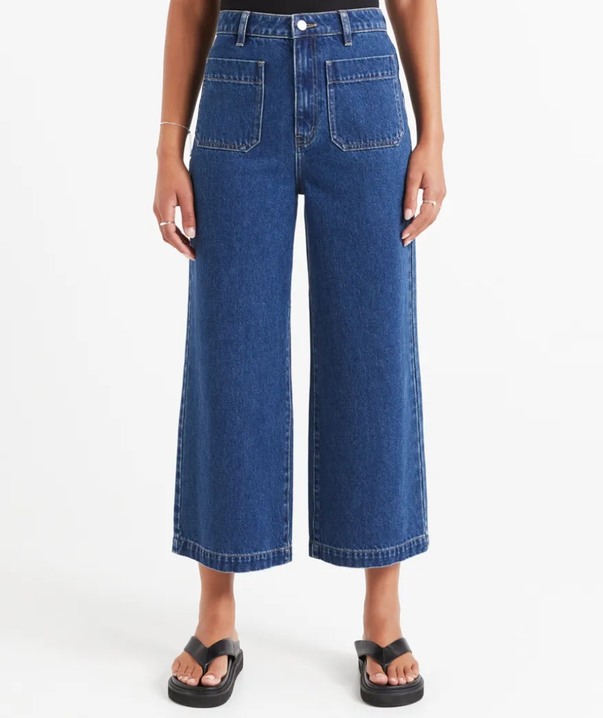 THE PATCH POCKET CULOTTE DENIM JEAN