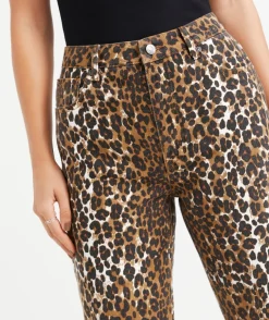 THE PRINTED CROP STRAIGHT DENIM JEAN