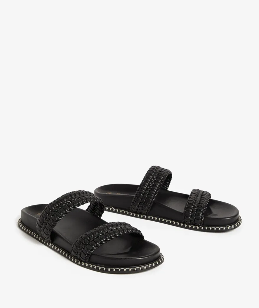 TORI BLACK WHIPSTITCH SANDAL