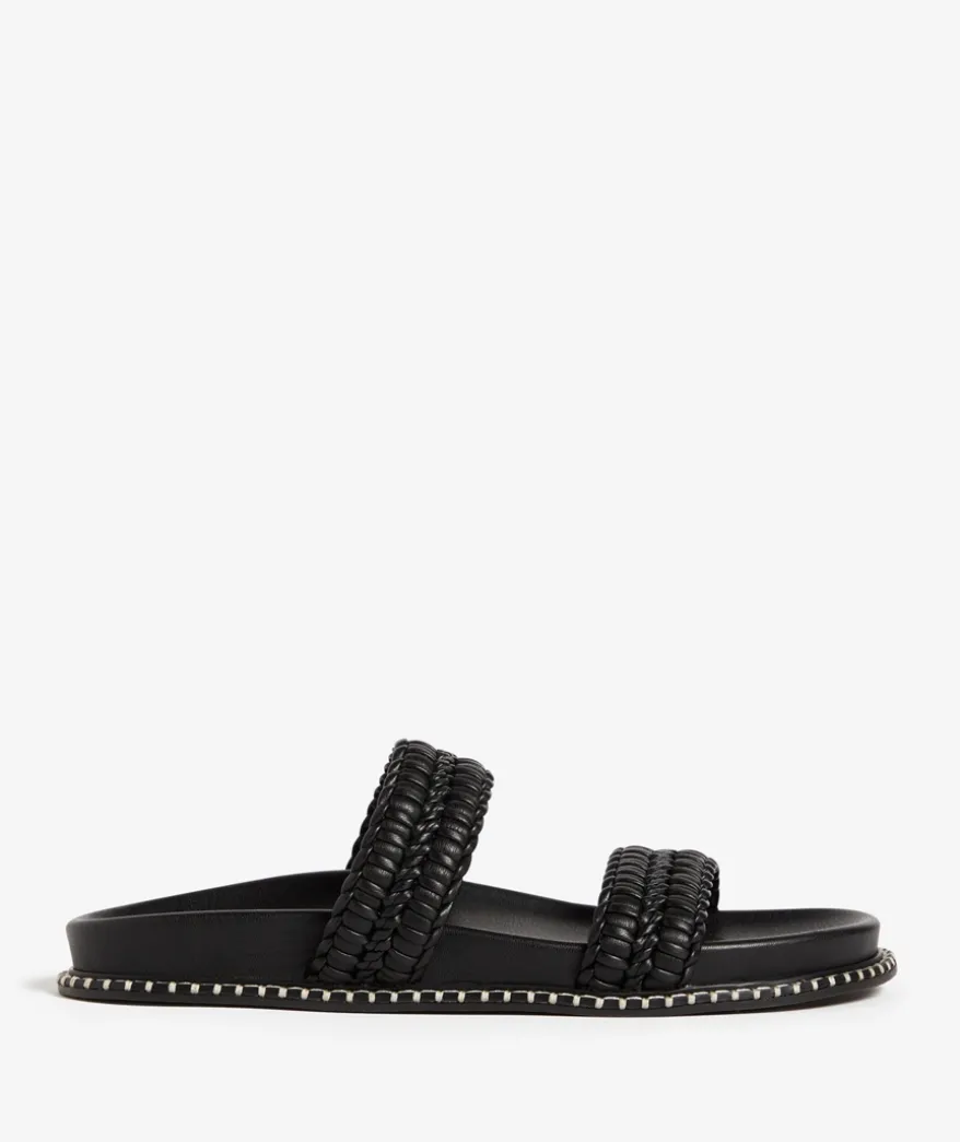 TORI BLACK WHIPSTITCH SANDAL