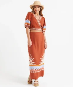 ZOFIA LINEN BLEND PRINTED TOP